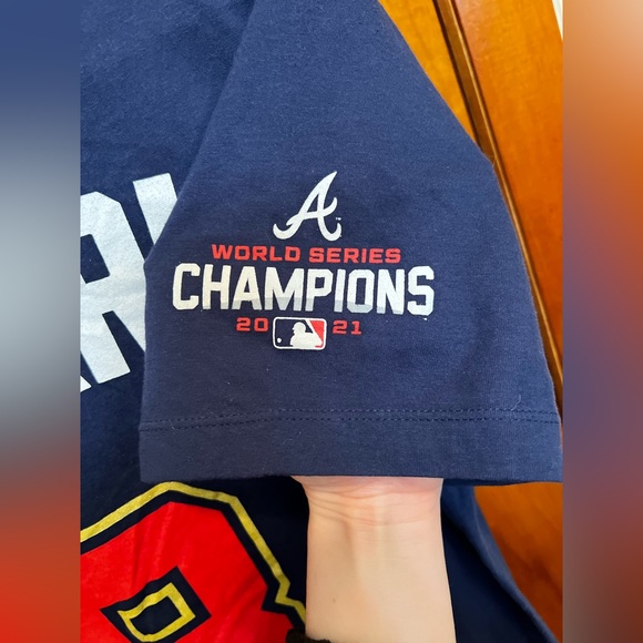 NWOT NIKE MLB Team Apparel Majestic Atlanta Braves EDDIE ROSARIO Baseball tee - Picture 5 of 5